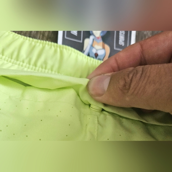 Nike Dri-Fit 5" Brief Lined Running Shorts Volt Green - Picture 5 of 10